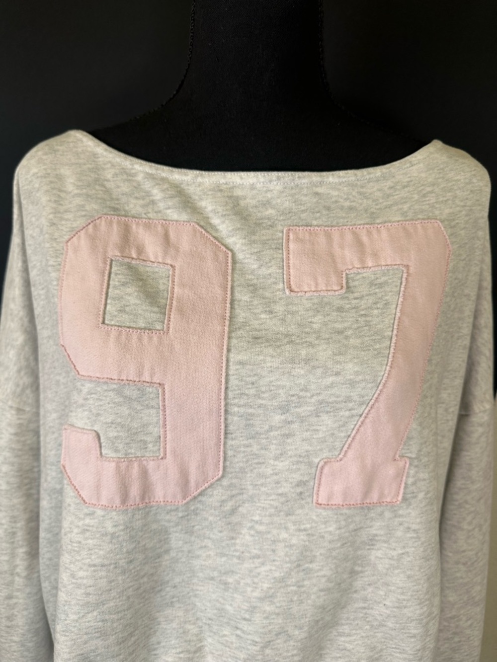 #144- Hollister Cozy Gray Fleece Off The Shoulder - Picture 4 of 9